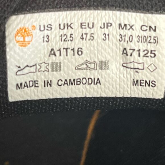 Timberland A1T16 Davis Square Nubuck Lace Up Black Chukka Boots Mens Size 13 - Picture 8 of 8